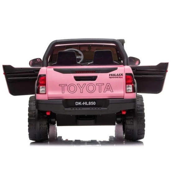 JOKO Elektrické autíčko Toyota Hilux Pick Up, Dvojmiestne Kožené sedadlo, Penové kolesá, Nosnosť 50kg, FM rádio, ružové