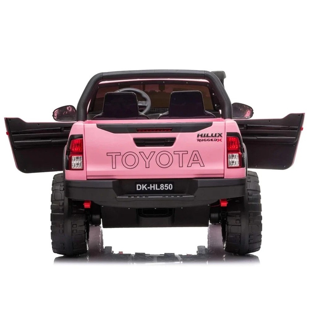 JOKO Elektrické autíčko Toyota Hilux Pick Up, Dvojmiestne Kožené sedadlo, Penové kolesá, Nosnosť 50kg, FM rádio, ružové