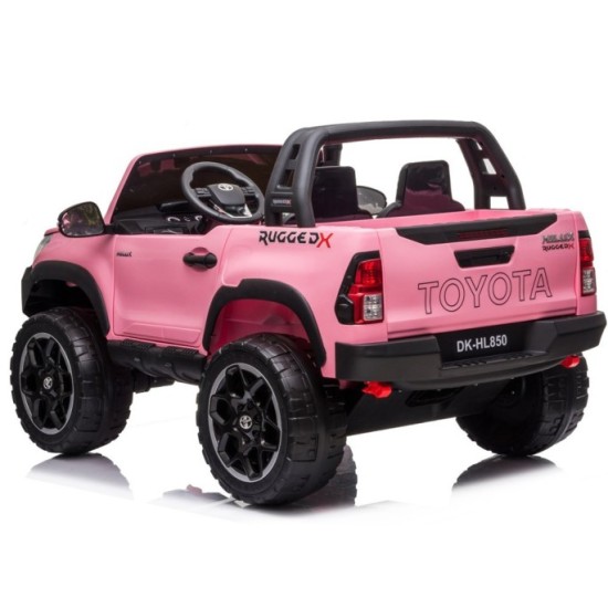 JOKO Elektrické autíčko Toyota Hilux Pick Up, Dvojmiestne Kožené sedadlo, Penové kolesá, Nosnosť 50kg, FM rádio, ružové
