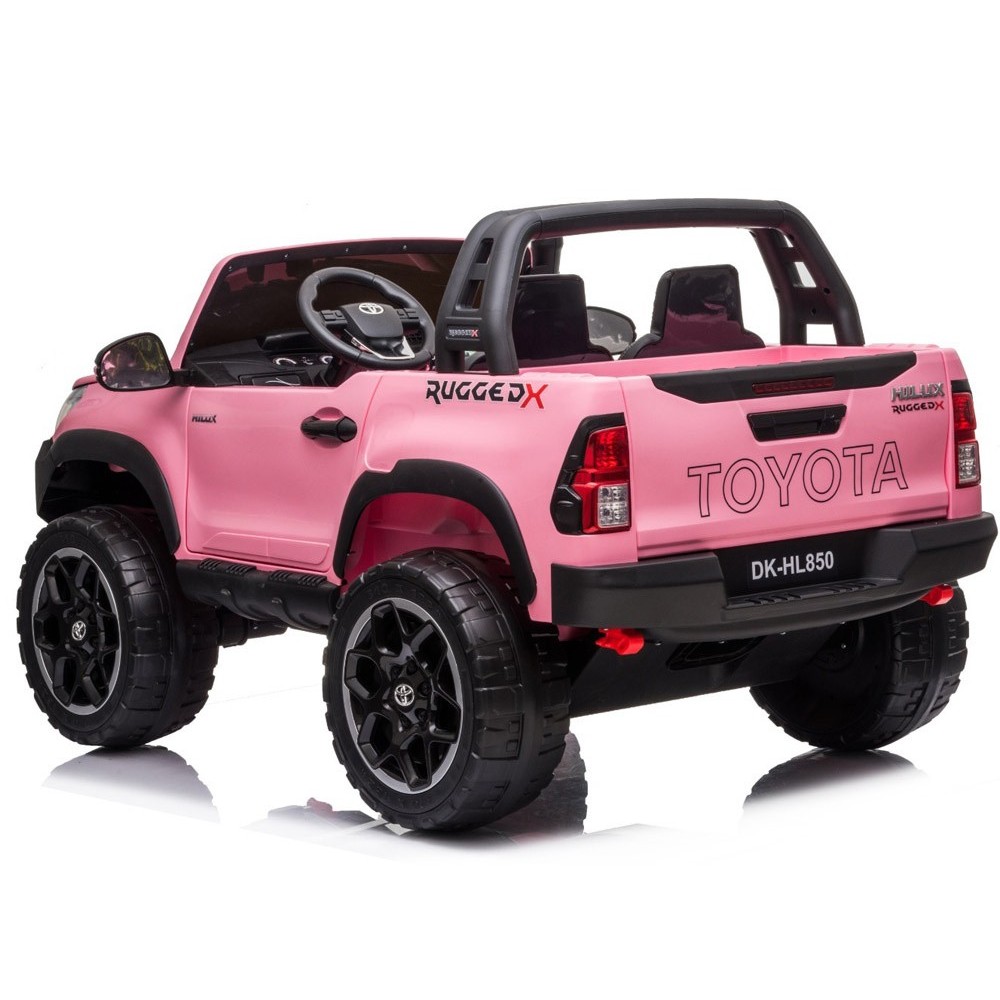 JOKO Elektrické autíčko Toyota Hilux Pick Up, Dvojmiestne Kožené sedadlo, Penové kolesá, Nosnosť 50kg, FM rádio, ružové