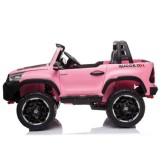 JOKO Elektrické autíčko Toyota Hilux Pick Up, Dvojmiestne Kožené sedadlo, Penové kolesá, Nosnosť 50kg, FM rádio, ružové