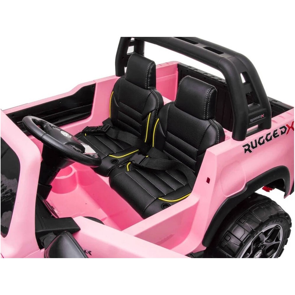 JOKO Elektrické autíčko Toyota Hilux Pick Up, Dvojmiestne Kožené sedadlo, Penové kolesá, Nosnosť 50kg, FM rádio, ružové