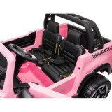 JOKO Elektrické autíčko Toyota Hilux Pick Up, Dvojmiestne Kožené sedadlo, Penové kolesá, Nosnosť 50kg, FM rádio, ružové