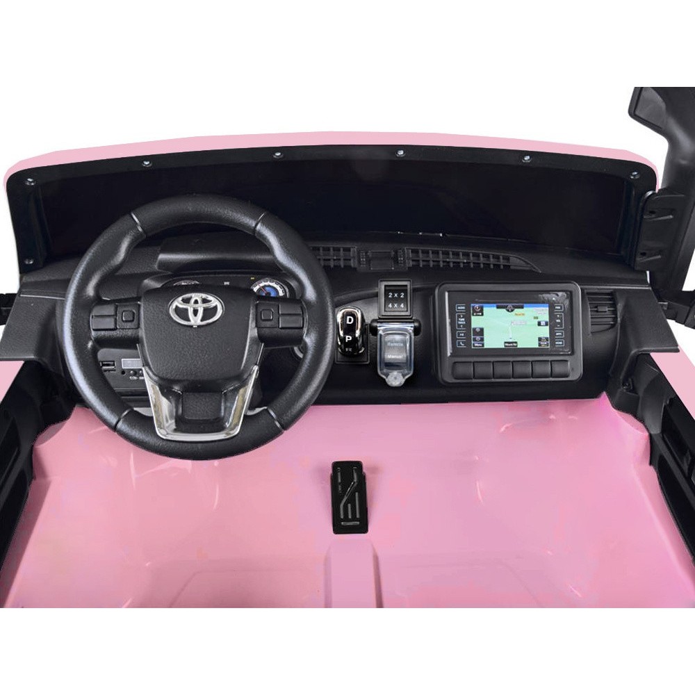 JOKO Elektrické autíčko Toyota Hilux Pick Up, Dvojmiestne Kožené sedadlo, Penové kolesá, Nosnosť 50kg, FM rádio, ružové
