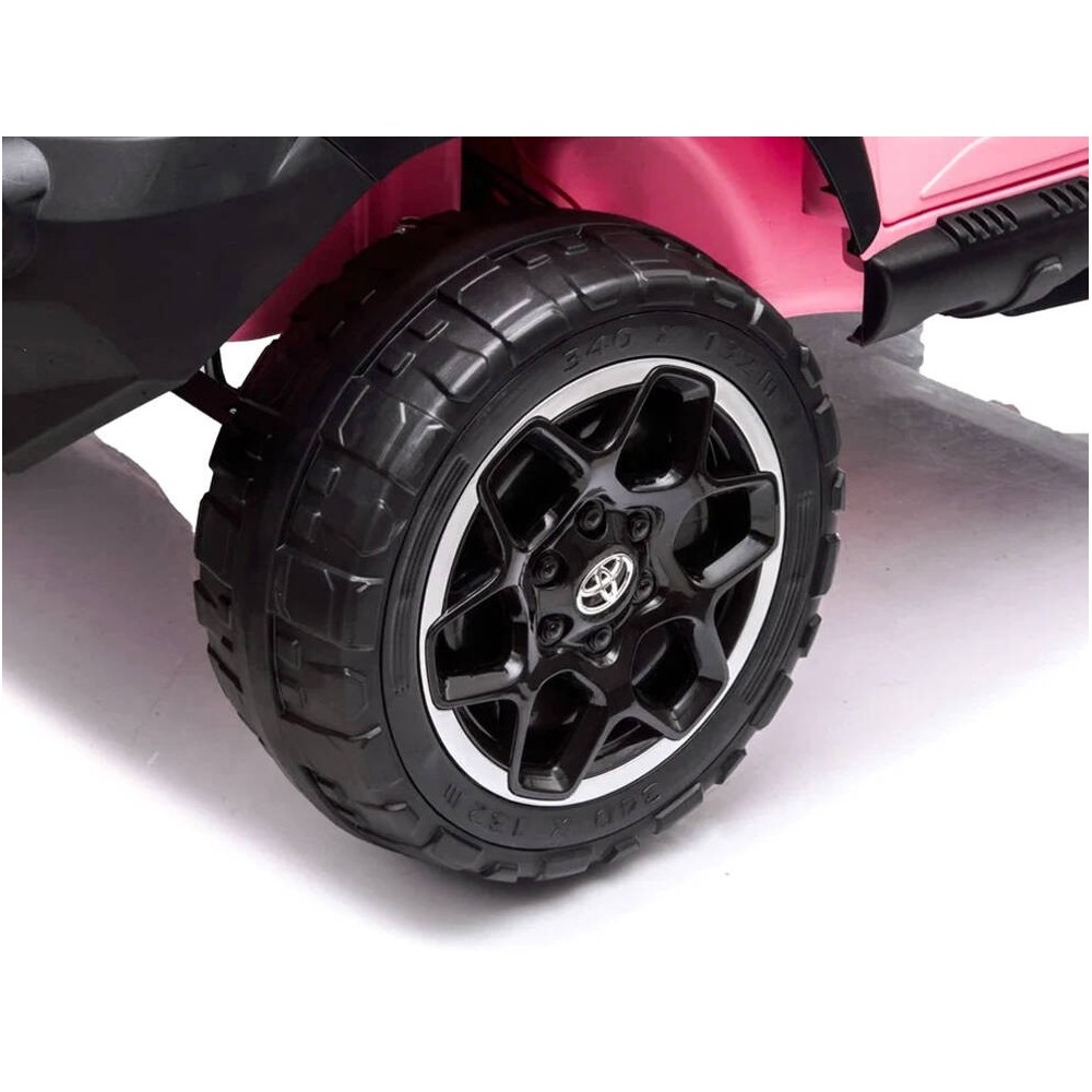 JOKO Elektrické autíčko Toyota Hilux Pick Up, Dvojmiestne Kožené sedadlo, Penové kolesá, Nosnosť 50kg, FM rádio, ružové