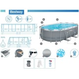 Bestway 56620 Bazén s Kovovou konštrukciou Power Steel 427x250x100, filtračné čerpadlo, rebrík