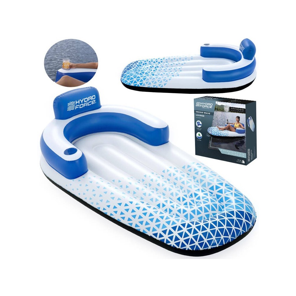 Bestway 43533 Nafukovací Matrac Indigo Waves s operadlom 183 x 97 cm