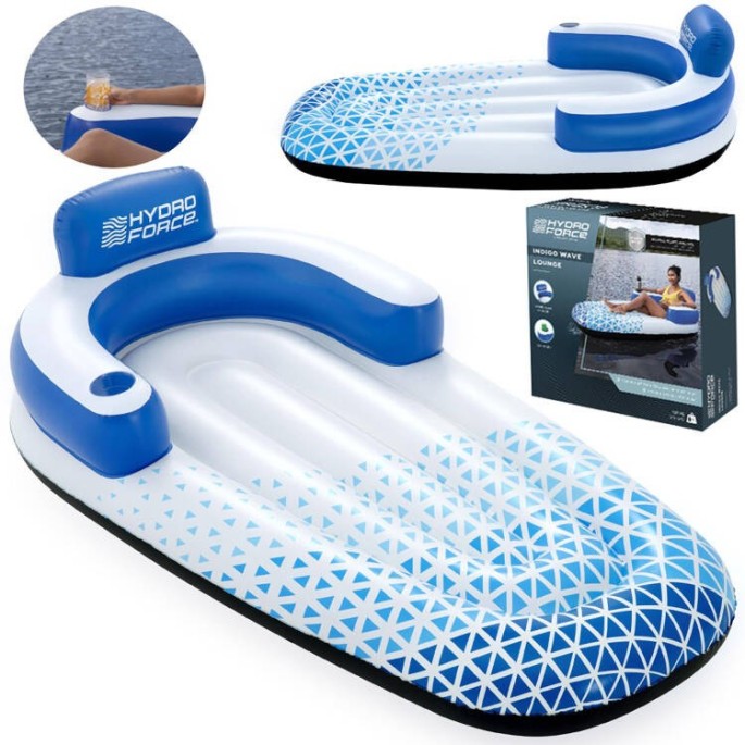 Bestway 43533 Nafukovací Matrac Indigo Waves s operadlom 183 x 97 cm
