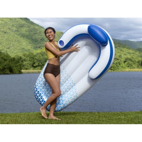 Bestway 43533 Nafukovací Matrac Indigo Waves s operadlom 183 x 97 cm