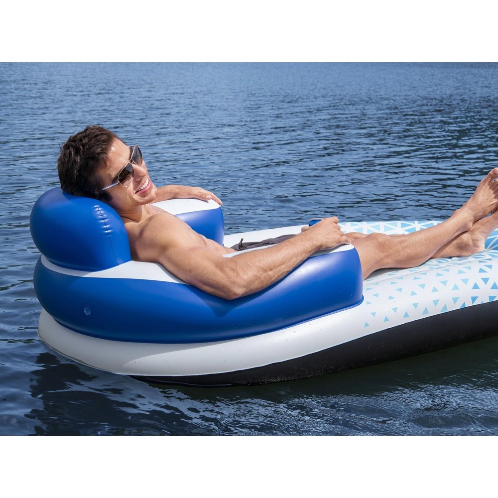 Bestway 43533 Nafukovací Matrac Indigo Waves s operadlom 183 x 97 cm