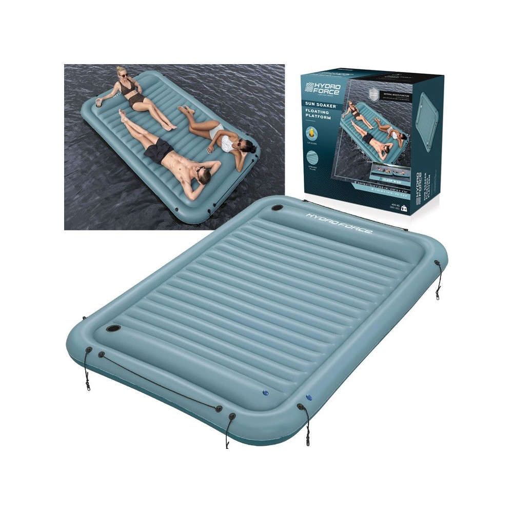 Bestway 43542 Nafukovací matrac plávajúci ostrov pre 4 osoby, modrý