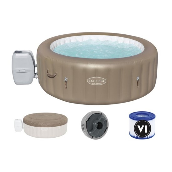 Bestway 60017 Vírivka Jacuzzi Lay-Z-Spa Palm Springs AirJet pre 6 osôb, priemer 196cm + plachta, zlatá