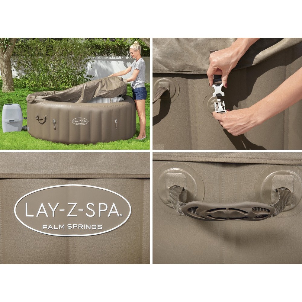 Bestway 60017 Vírivka Jacuzzi Lay-Z-Spa Palm Springs AirJet pre 6 osôb, priemer 196cm + plachta, zlatá