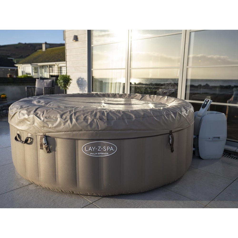 Bestway 60017 Vírivka Jacuzzi Lay-Z-Spa Palm Springs AirJet pre 6 osôb, priemer 196cm + plachta, zlatá