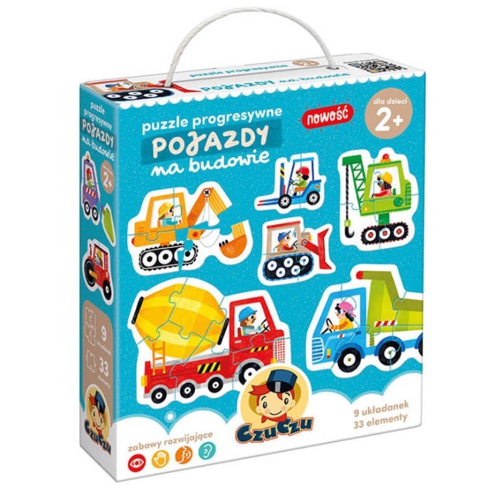CzuCzu Detské Puzzle Autá, Dopravné prostriedky 9v1