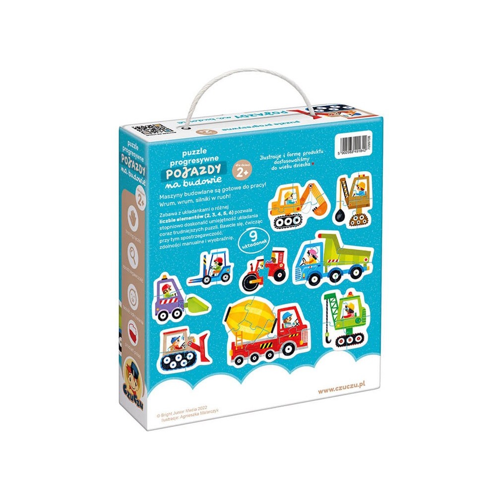 CzuCzu Detské Puzzle Autá, Dopravné prostriedky 9v1