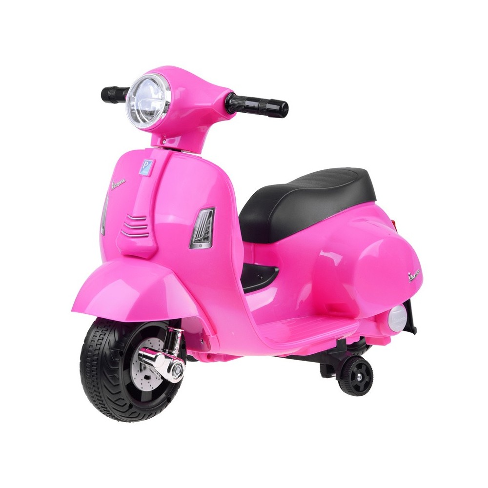 JOKO Elektrická motorka pre deti, skúter Vespa, ružová