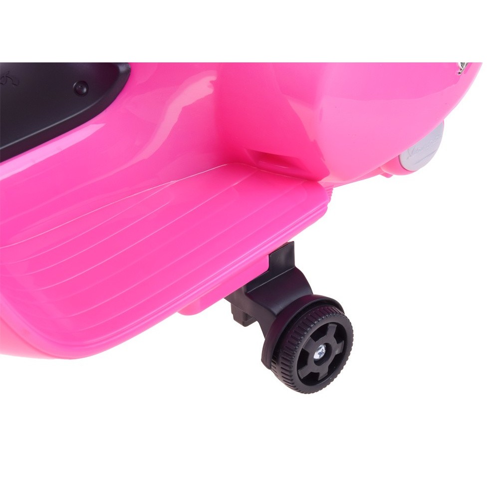 JOKO Elektrická motorka pre deti, skúter Vespa, ružová