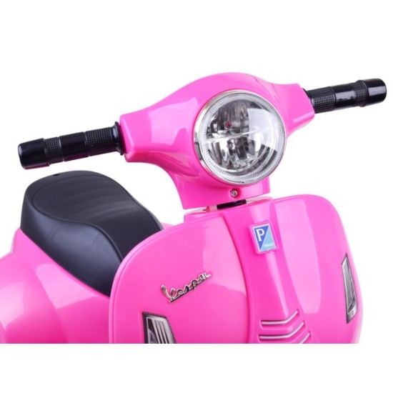 JOKO Elektrická motorka pre deti, skúter Vespa, ružová