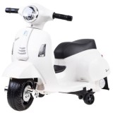 JOKO Elektrická motorka pre deti, skúter Vespa, biela