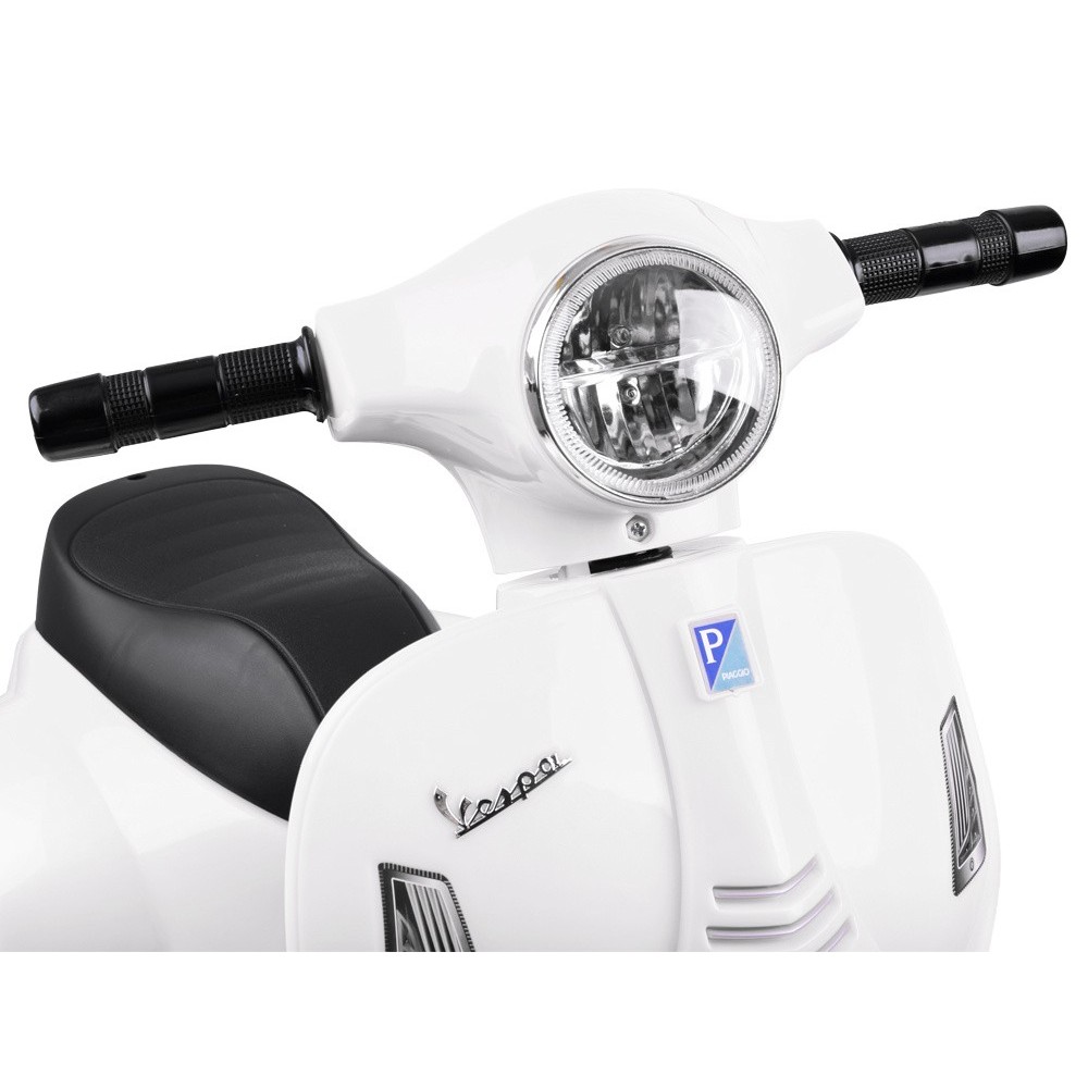 JOKO Elektrická motorka pre deti, skúter Vespa, biela