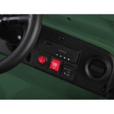 JOKO Elektrické autíčko Vojenský Jeep Willys, kožené sedadlo, penové kolesá, tmavo zelené