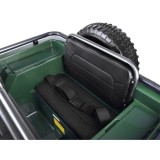 JOKO Elektrické autíčko Vojenský Jeep 4x4, trojmiestny, penové kolesá, kožené sedadlo + lopata, zelené