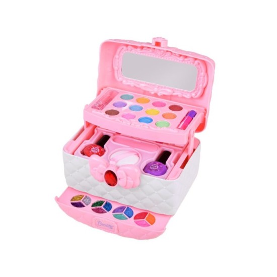 JOKO Detský Kozmetický Kufrík + Make Up sada + laky na nechty + gumičky