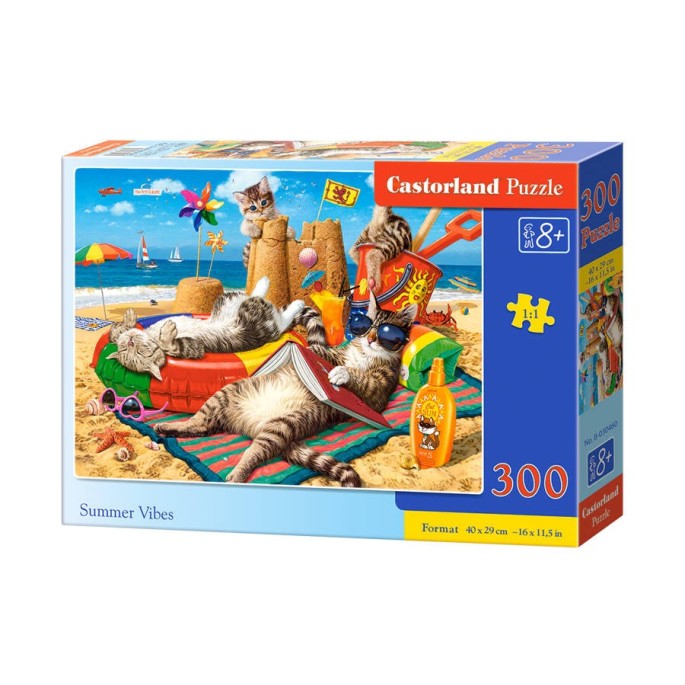 Castorland, Puzzle Zvieratá na pláži, 300 ks