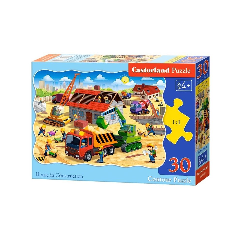 Castorland, Detské Puzzle Na stavbe, 30 ks