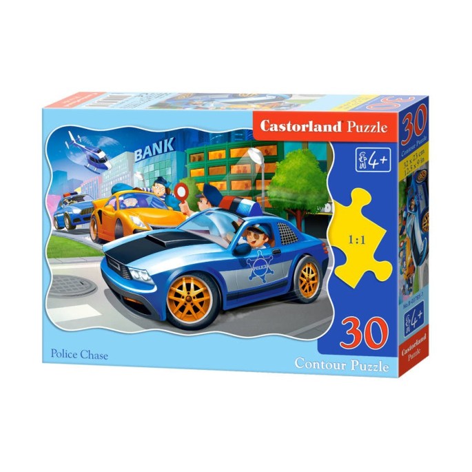 Castorland, Detské Puzzle Policajná naháňačka, 30 ks