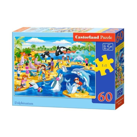Castorland, Detské Puzzle Delfinárium,  60 ks