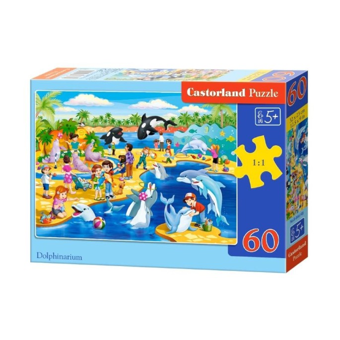 Castorland, Detské Puzzle Delfinárium,  60 ks