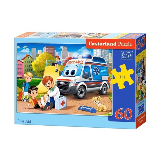 Castorland, Detské Puzzle Prvá pomoc, 60 ks