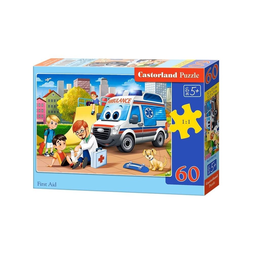 Castorland, Detské Puzzle Prvá pomoc, 60 ks