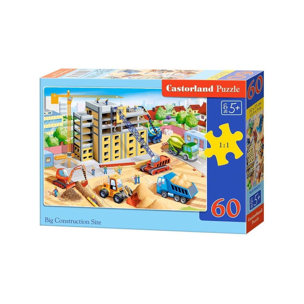 Castorland, Detské Puzzle Stavenisko, 60 ks