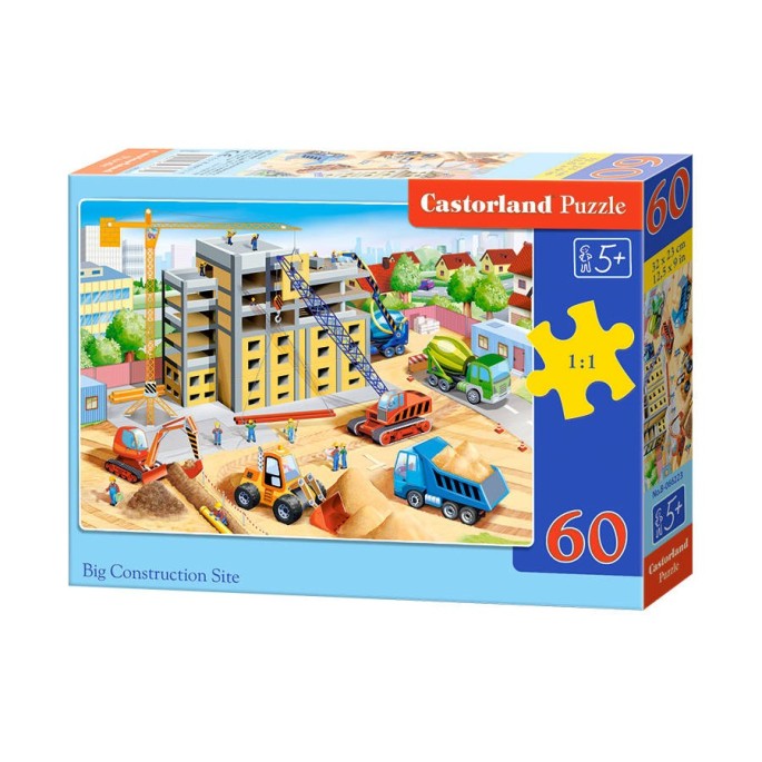 Castorland, Detské Puzzle Stavenisko, 60 ks