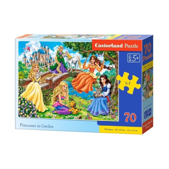 Castorland, Detské Puzzle Princezné v záhrade, 70 ks