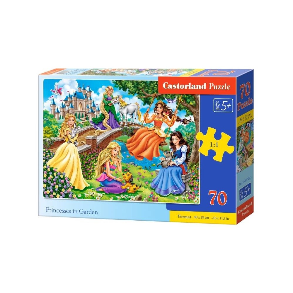 Castorland, Detské Puzzle Princezné v záhrade, 70 ks