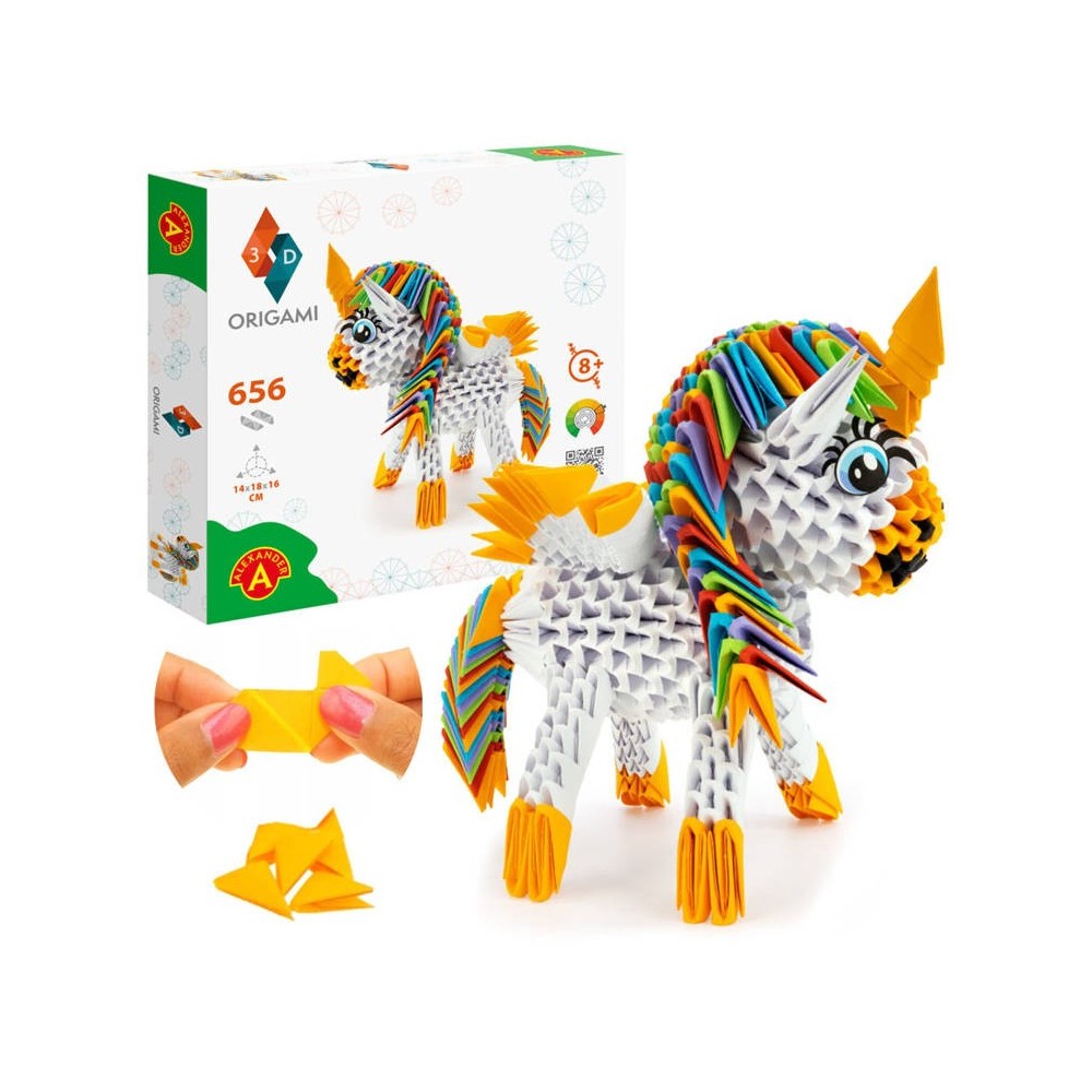 Alexander Kreatívna sada 3D Origami Jednorožec 656ks