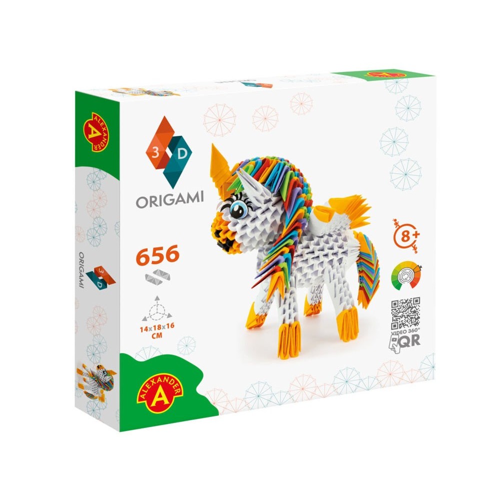 Alexander Kreatívna sada 3D Origami Jednorožec 656ks