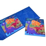 JOKO Magnetické Puzzle Magnetická Kniha Dinosaury 40ks, modrá