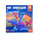 JOKO Magnetické Puzzle Magnetická Kniha Dinosaury 40ks, modrá