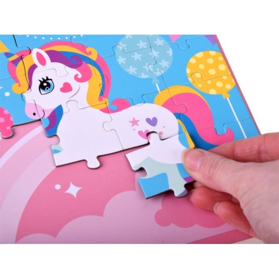 JOKO Magnetické Puzzle Magnetická Kniha Jednorožce 40ks, ružová