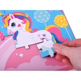 JOKO Magnetické Puzzle Magnetická Kniha Jednorožce 40ks, ružová