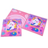 JOKO Magnetické Puzzle Magnetická Kniha Jednorožce 40ks, ružová