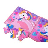 JOKO Magnetické Puzzle Magnetická Kniha Jednorožce 40ks, ružová