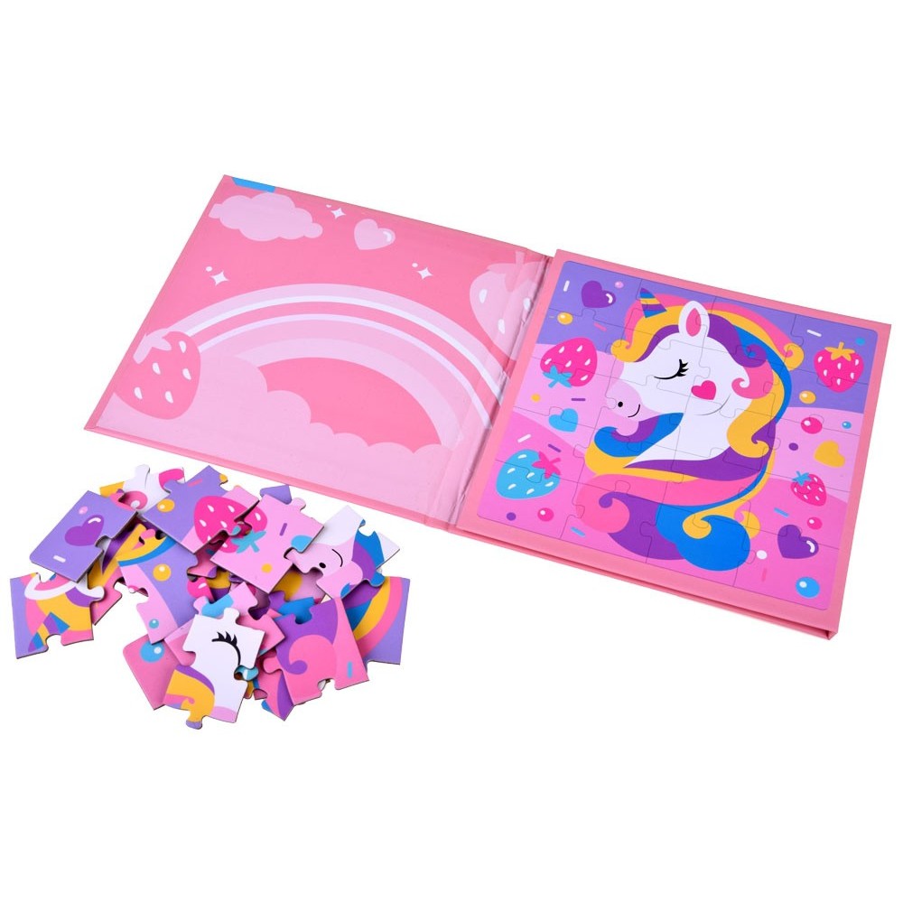 JOKO Magnetické Puzzle Magnetická Kniha Jednorožce 40ks, ružová