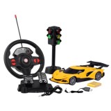 JOKO RC Auto s Plynovými Pedálmi + diaľkové ovládanie VOLANT a Semafór, žlté