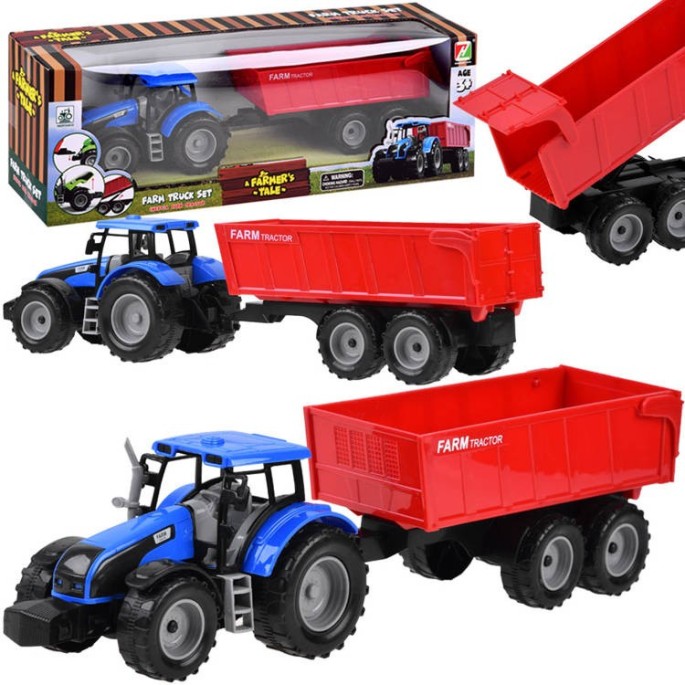 JOKO Traktor s vyklápacou vlečkou 43cm a otváracou prednou kapotou